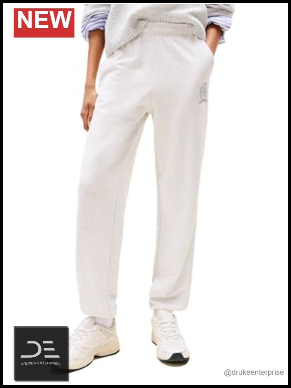 Women's Cotton Stretchable Relaxed Fit Jogger Sweatpants with Pockets and
